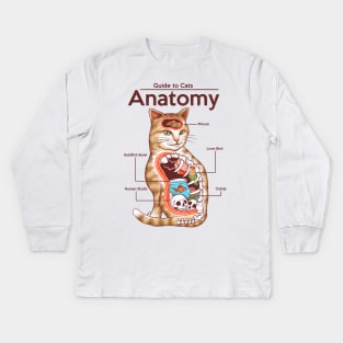 Anatomy of a Cat Kids Long Sleeve T-Shirt